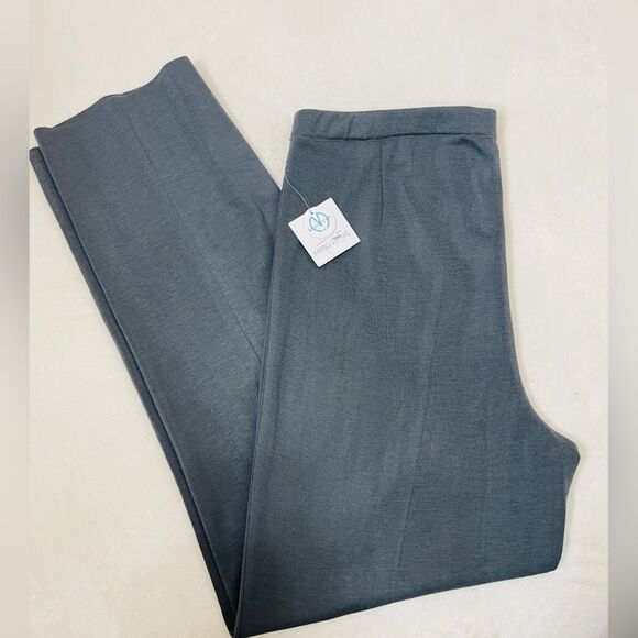 NWT Ming Wang Plus Size Basic Cut Dress Pants in Gray Size 1X - Picture 2 of 11
